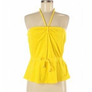 Juicy Couture yellow terry cloth halter top